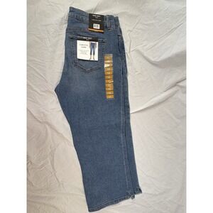 Nine West Womens Chrystie Capri Jeans Sz 12 Blue Med Stretch NWT Preppy Beach